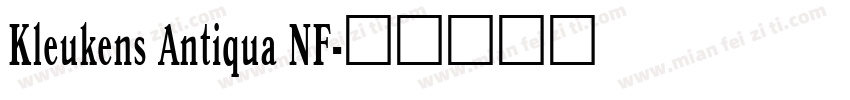 Kleukens Antiqua NF字体转换